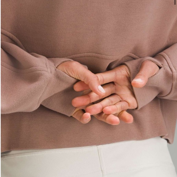 LULULEMON SCUBA FUNNEL NECK HALF ZIP SWEATSHIRT (TWILIGHT ROSE) - Picture 5 of 11